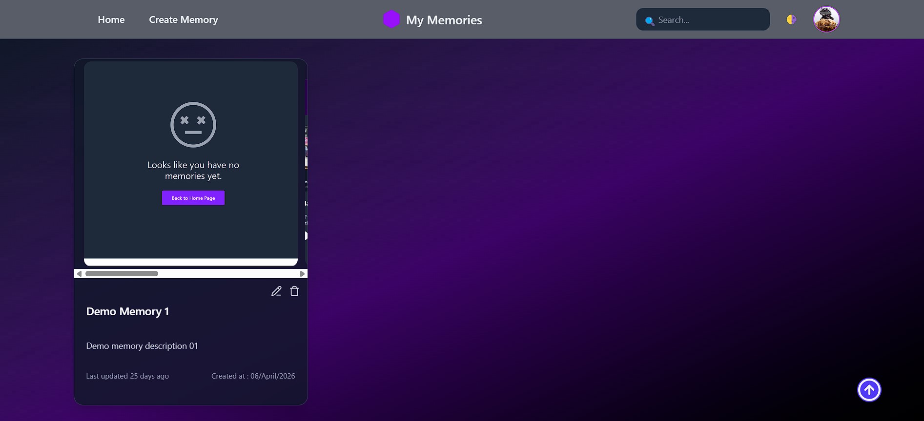 Memories App